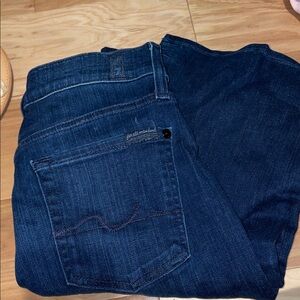 7 For All Mankind Men's Deep Indigo Straight Jeans